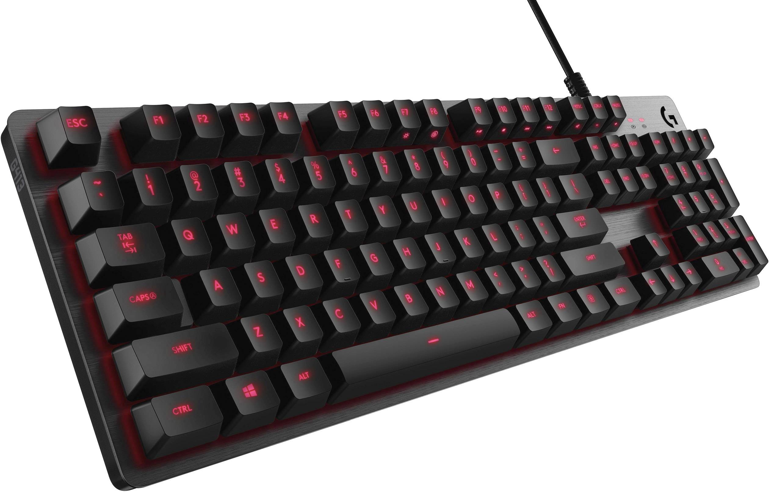 Logitech Gaming G413 USB Gaming-Tastatur Deutsch, QWERTZ Rot, Schwarz Beleuchtet