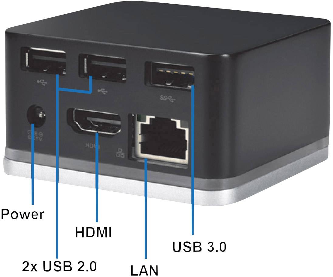 Renkforce USB-C™ -Notebook Dockingstation RF-ND-100 (2x USB 2.0, 1x USB 3.0, 1x HDMI, 1x LAN (10/100/1000MBit/s))