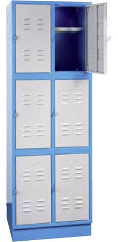 Aerotec 20142027 Schließfachsäule Stahl mit Schlüsselschloss