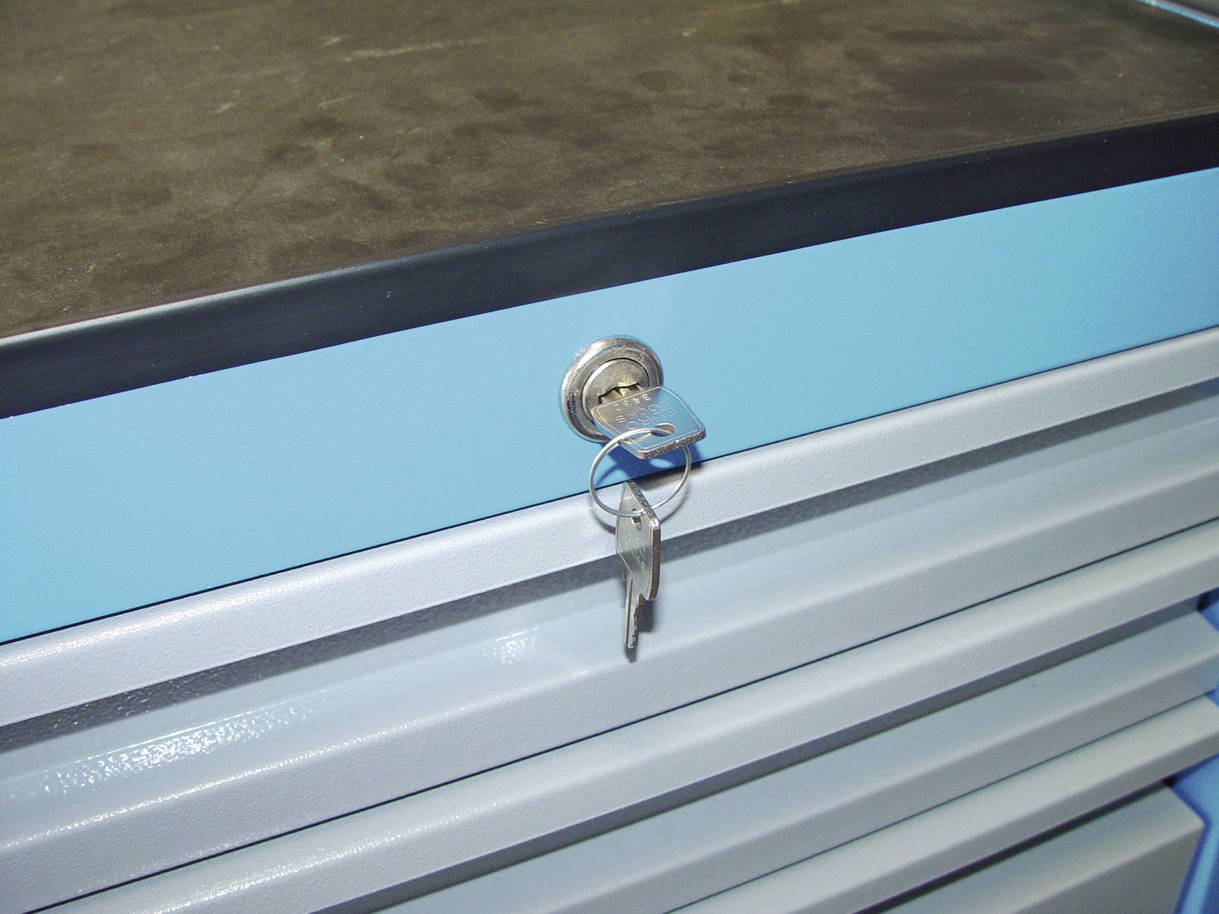 Aerotec 20142031 Werkstattwagen Stahl Herstellerfarbe: Blau (RAL 5015), Grau (RAL 7001)