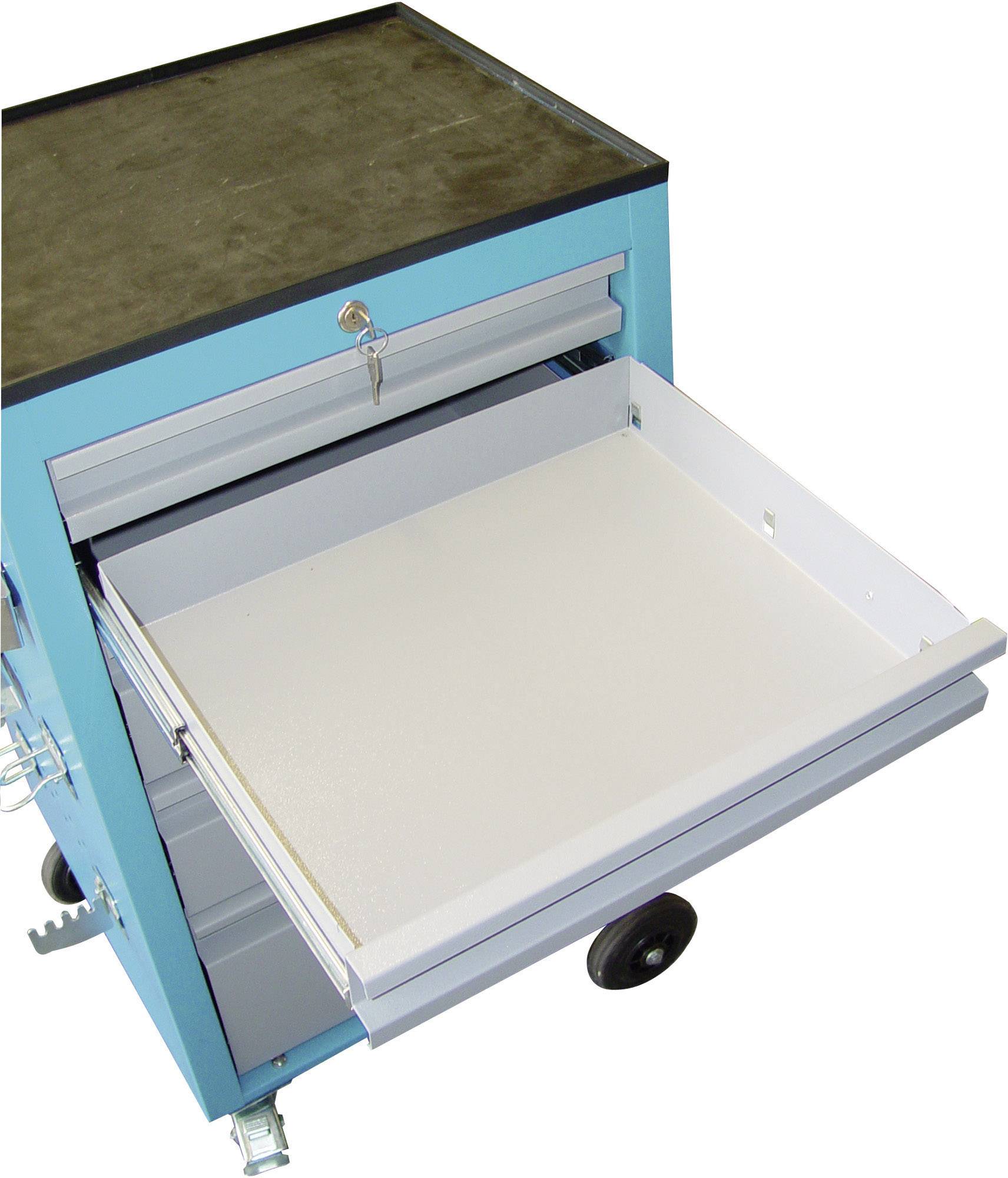 Aerotec 20142031 Werkstattwagen Stahl Herstellerfarbe: Blau (RAL 5015), Grau (RAL 7001)