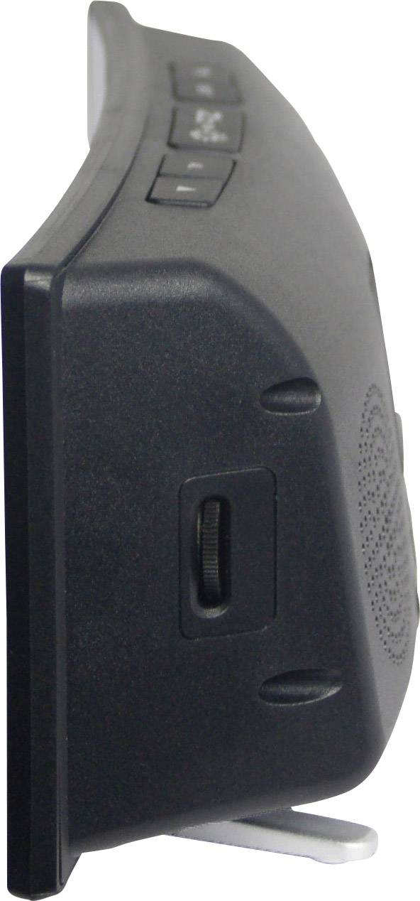 Geemarc JWNS-CURVE_BLK_VDE Quarz Wecker Schwarz Großes Display