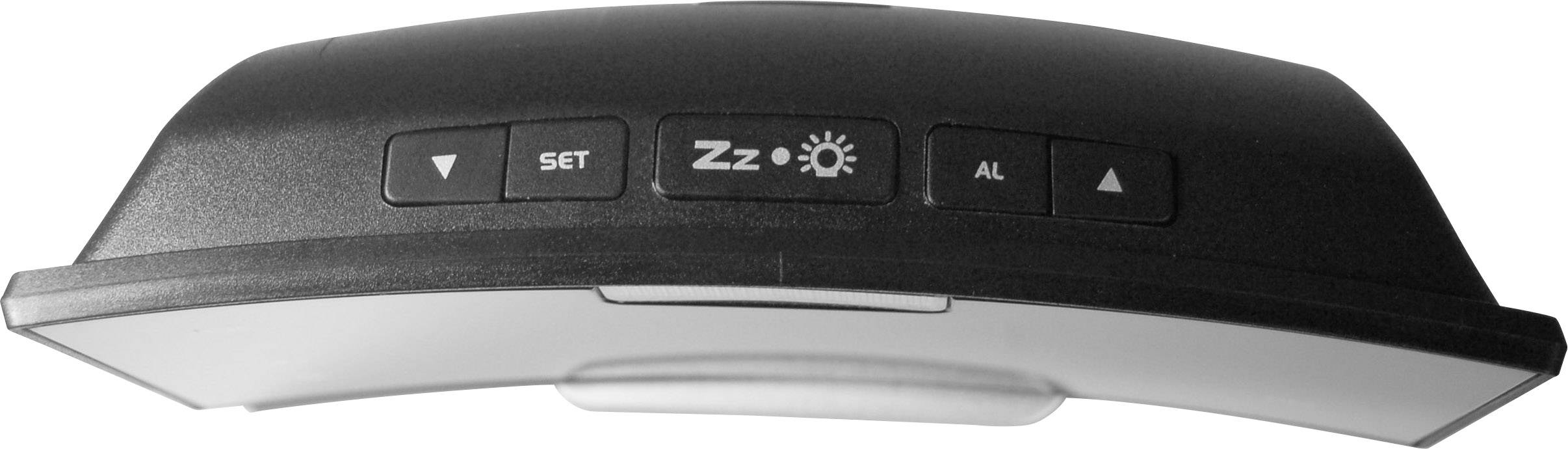 Geemarc JWNS-CURVE_BLK_VDE Quarz Wecker Schwarz Großes Display