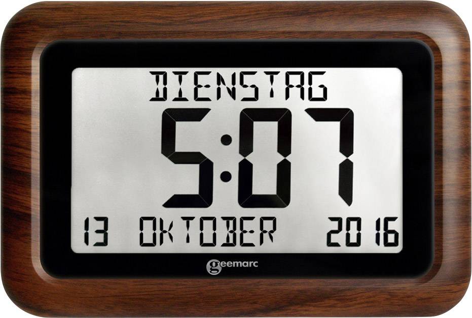 Geemarc VISO10_WO_VDE Quarz Funkuhr Holz