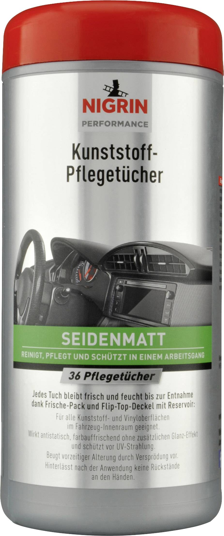 Nigrin 74646 Kunststoffpflegetücher seidenmatt 36 St.