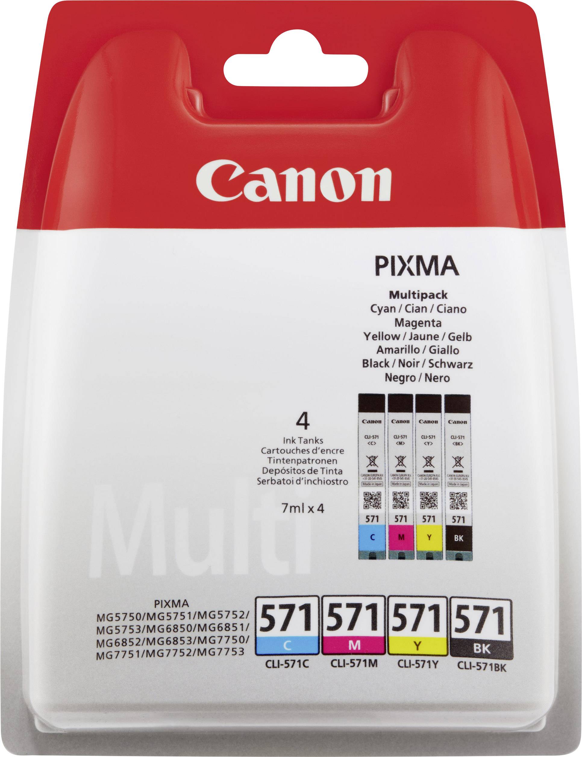 Canon CLI-571 C/M/Y/BK Value Pack - 4er-Pack