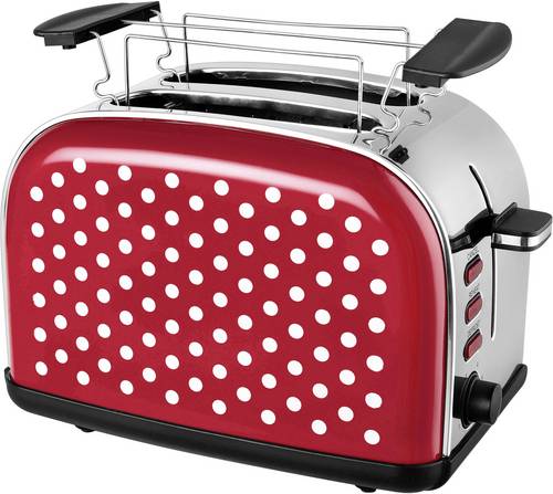 TKG Team Kalorik TKG TO 1045 RWD Toaster mit Brötchenaufsatz Rot, Weiß
