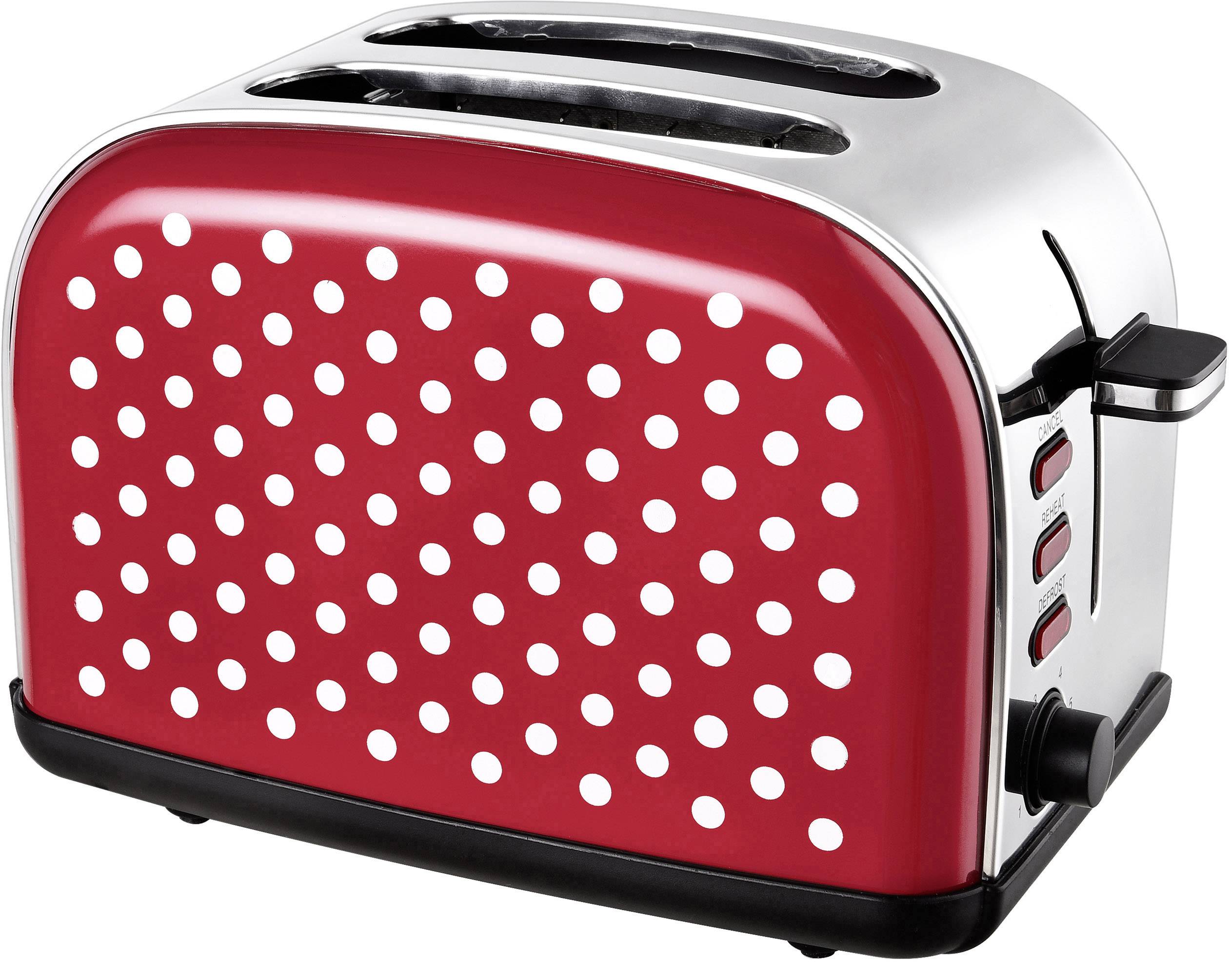 TKG Team Kalorik TKG TO 1045 RWD Toaster mit Brötchenaufsatz Rot, Weiß