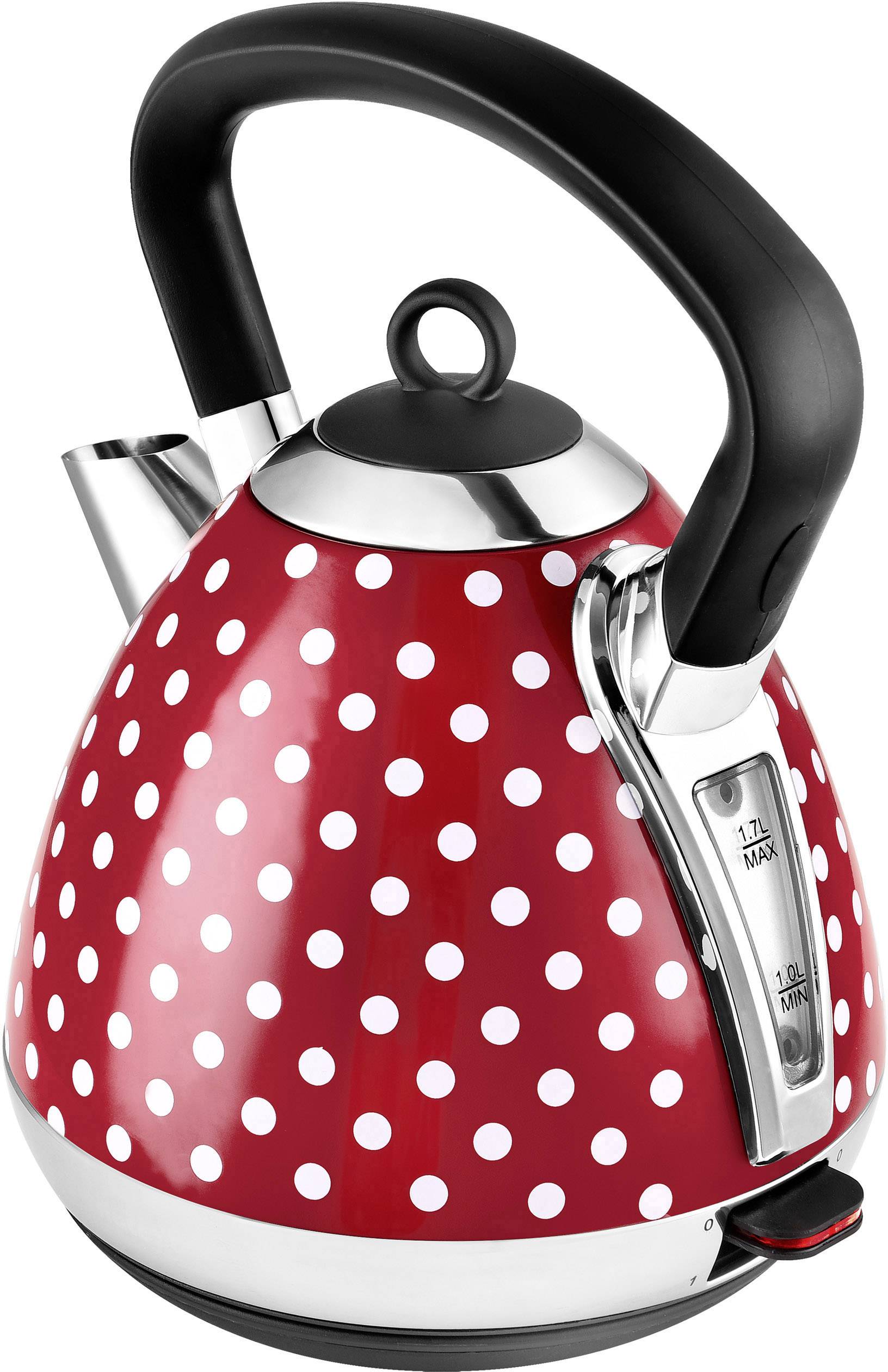 TKG Team Kalorik TKG JK 1045 RWD Wasserkocher schnurlos Rot, Weiß