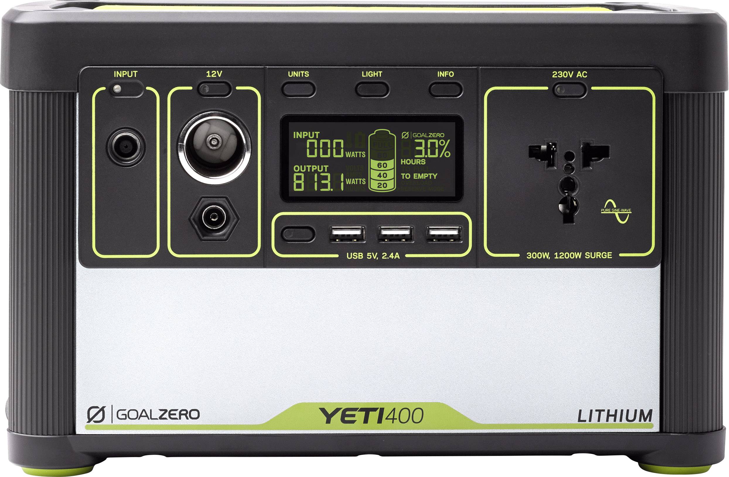 Goal Zero Yeti 400 Powerstation Li-Ion 39600 mAh 38001