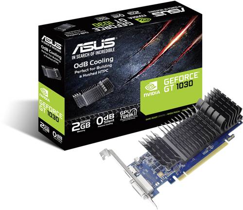 Asus Grafikkarte Nvidia GeForce GT1030  2 GB GDDR5-RAM PCIe  HDMI®, DVI Passiv gekühlt