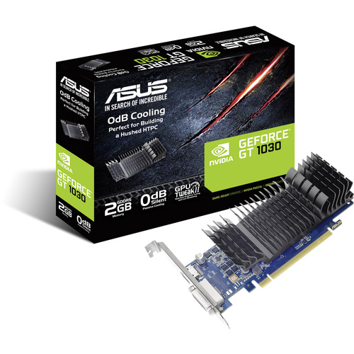 Asus Grafikkarte Nvidia GeForce GT1030 2 GB GDDR5-RAM PCIe HDMI®, DVI Passiv gekühlt