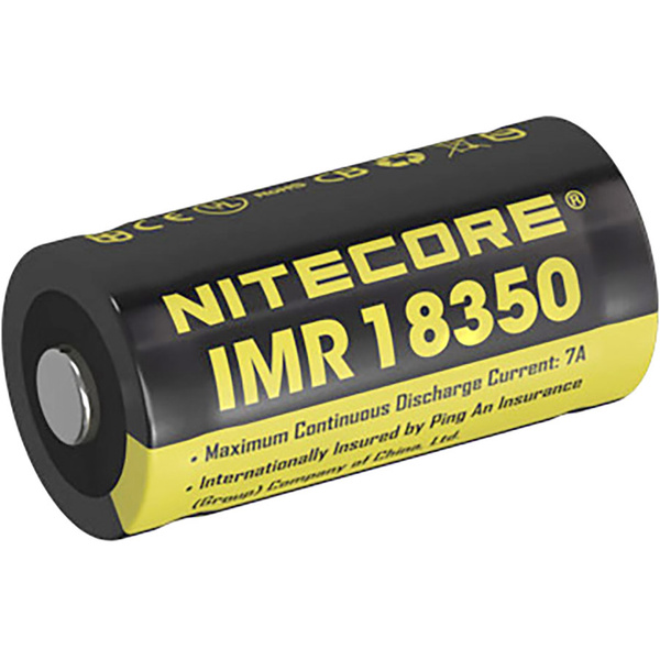 NiteCore IMR 18350 Pile rechargeable spéciale 18350 Li-Ion 3.7 V 700 mAh