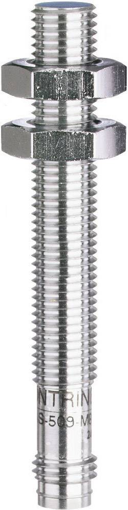 Metallschraube mit Muttern. Die Schraube ist silber, hat ein durchgehendes Gewinde und zwei sechseckige Muttern.