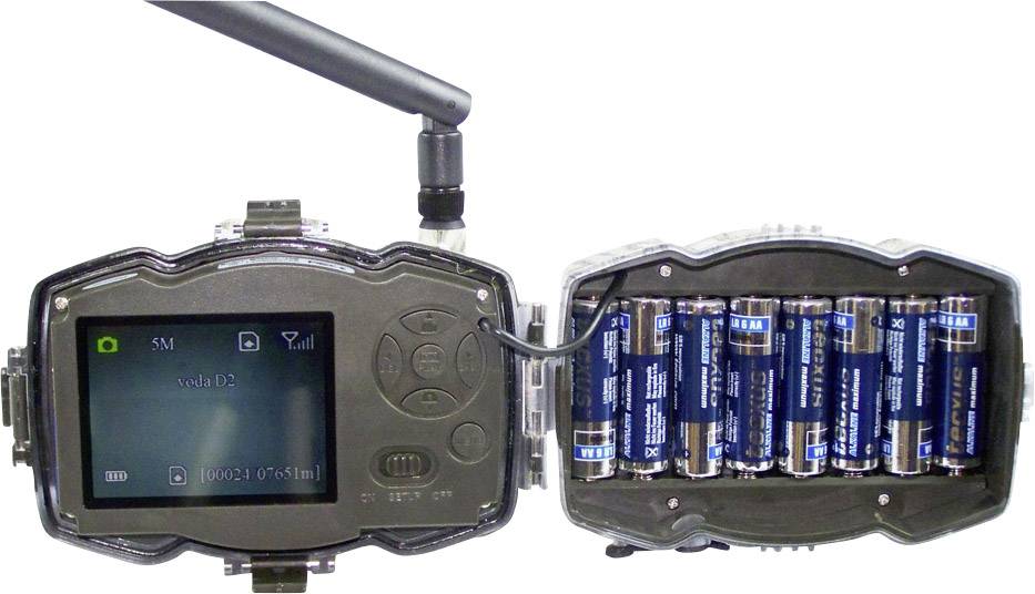 Berger & Schröter 3G MMS/GPRS Wild-Kamera Wildkamera 30 Megapixel GSM-Modul, Black LEDs, Tonaufzeichnung, Fernbedienung Tarn-Grün