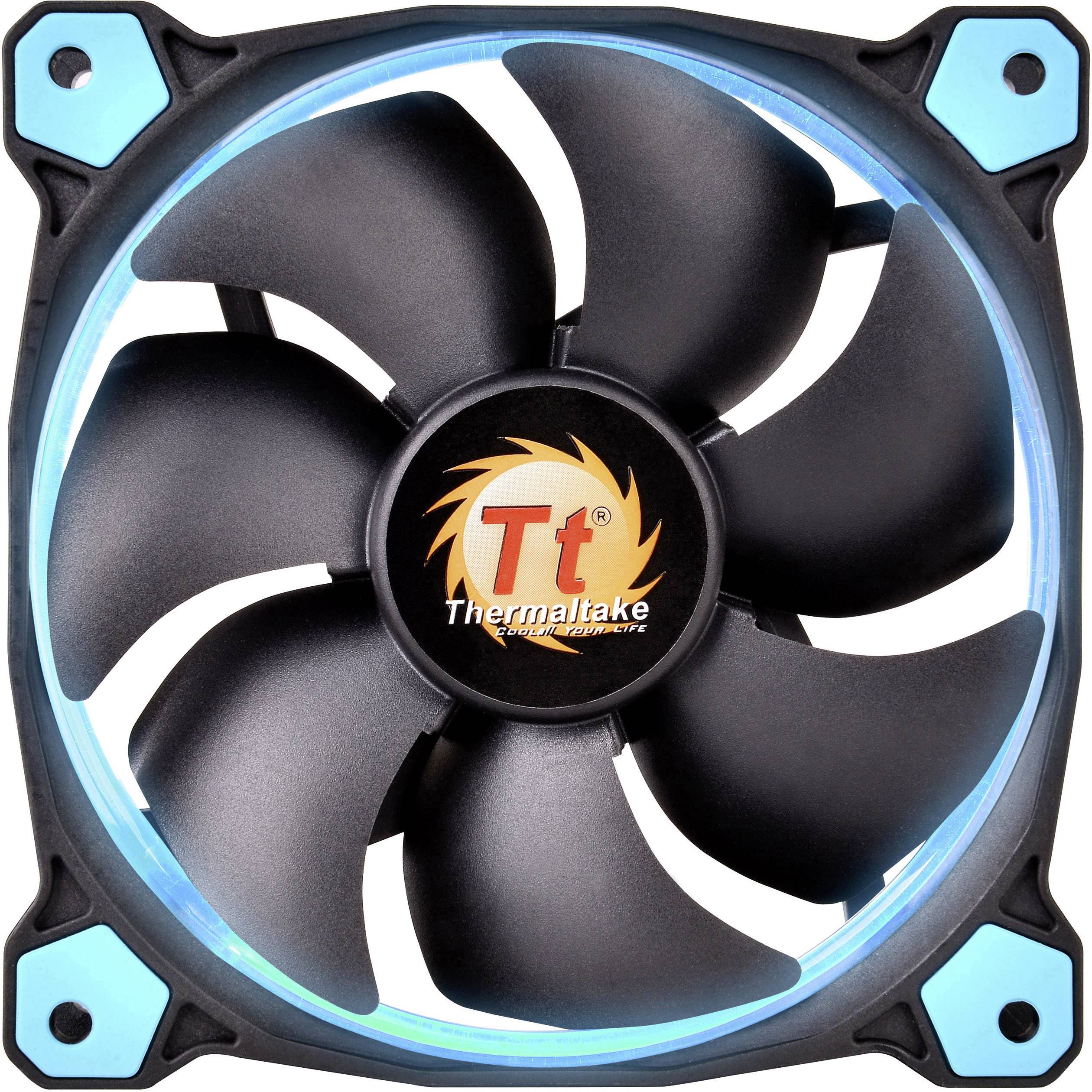 Thermaltake RIING LED PC-Gehäuse-Lüfter Blau (B x H x T) 120 x 120 x 25 mm inkl. LED-Beleuchtung