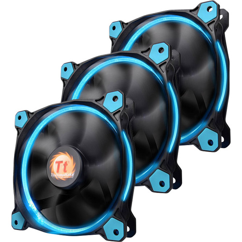 Thermaltake RIING LED PC-Gehäuse-Lüfter Blau (B x H x T) 120 x 120 x 25mm