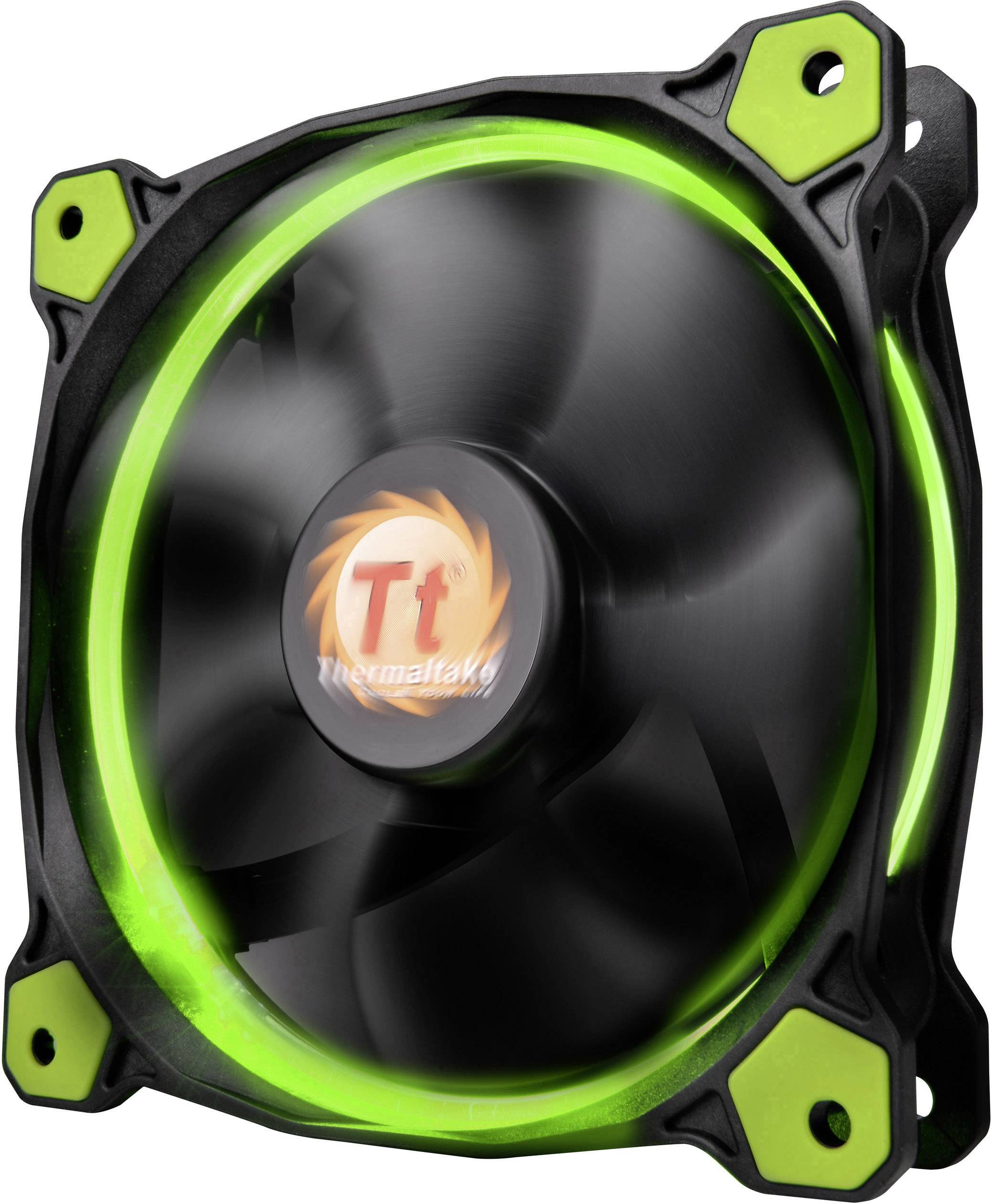 Thermaltake RIING LED PC-Gehäuse-Lüfter Grün (B x H x T) 120 x 120 x 25 mm inkl. LED-Beleuchtung
