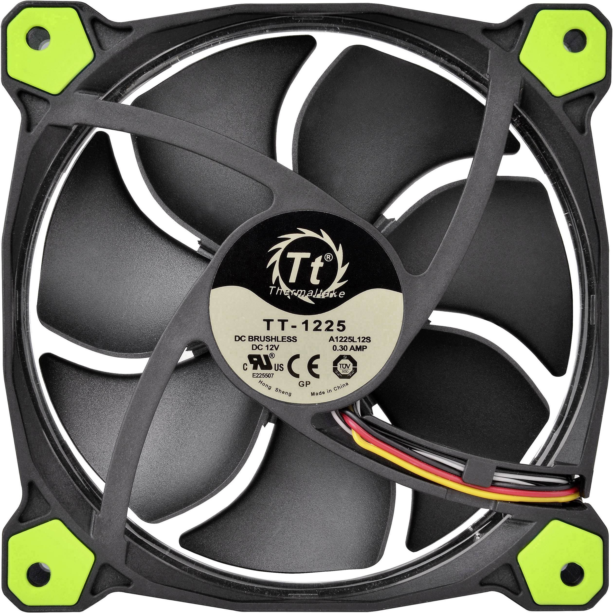 Thermaltake RIING LED PC-Gehäuse-Lüfter Grün (B x H x T) 120 x 120 x 25 mm inkl. LED-Beleuchtung