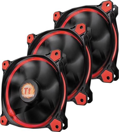 Thermaltake RIING LED PC-Gehäuse-Lüfter Rot (B x H x T) 120 x 120 x 25mm
