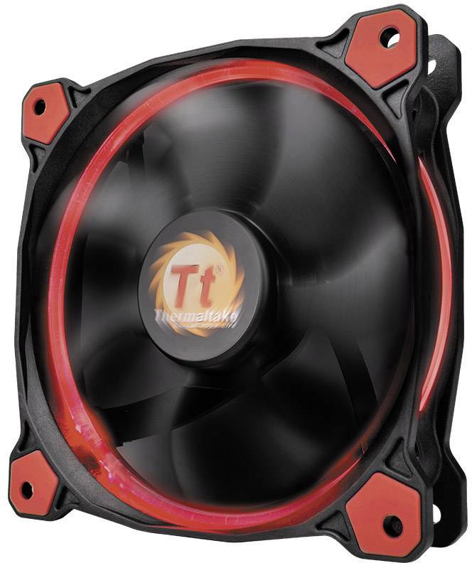 Thermaltake RIING LED PC-Gehäuse-Lüfter Rot (B x H x T) 120 x 120 x 25mm inkl. LED-Beleuchtung