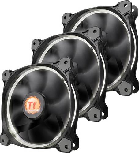 Thermaltake RIING LED PC-Gehäuse-Lüfter Weiß (B x H x T) 120 x 120 x 25mm