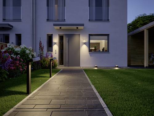Paulmann Cone 79677 LED-Außenwandleuchte mit Bewegungsmelder 12W Anthrazit, Silber