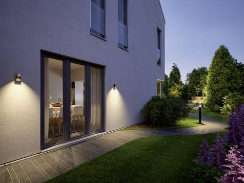 Paulmann Cone 79680 LED-Außenwandleuchte 8W Anthrazit, Silber