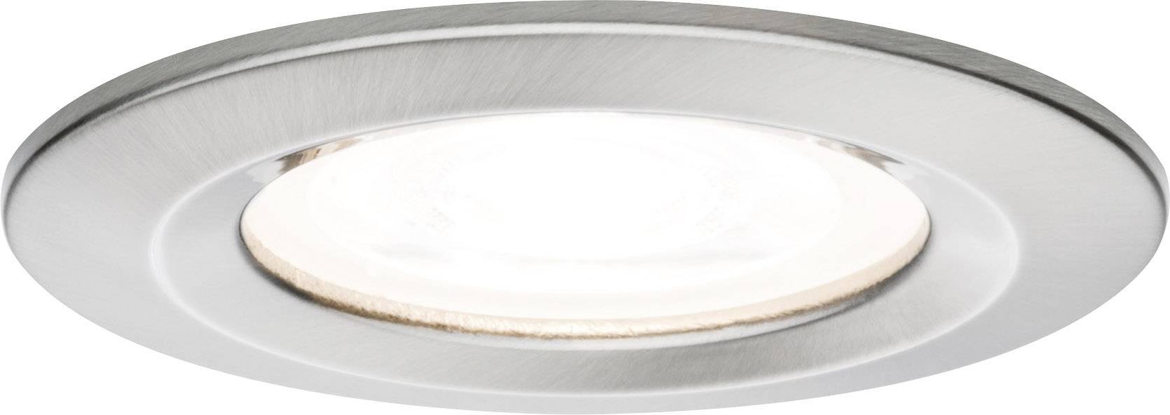 Paulmann Nova Bad-Einbauleuchte 3er Set LED  GU10 16.5 W IP44 Eisen (gebürstet)