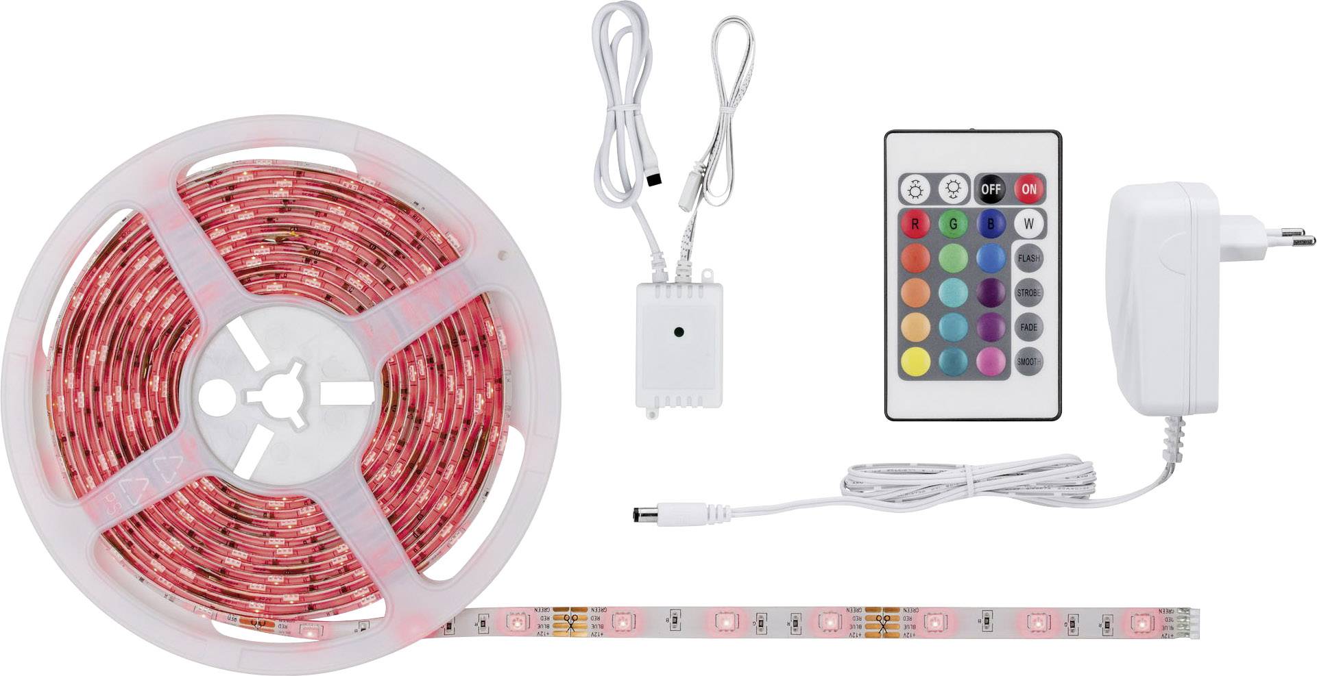 Paulmann SimpLED 78978 LED-Streifen-Komplettset mit Stecker 12 V 5 m RGB 1 St.