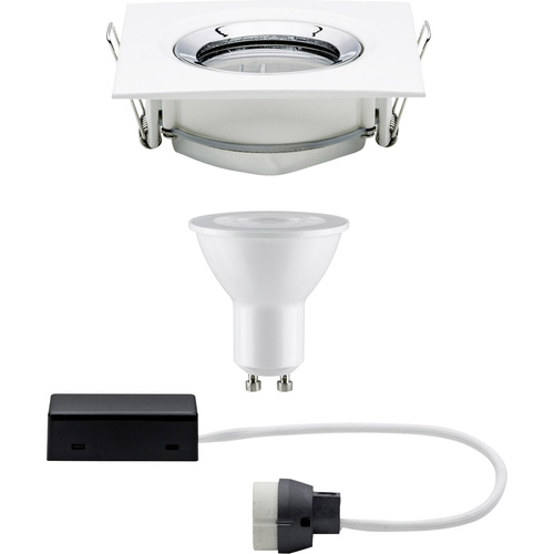 Paulmann Nova Spot encastrable pour salle de bains jeu LED GU10 7 W IP65 blanc mat, chrome