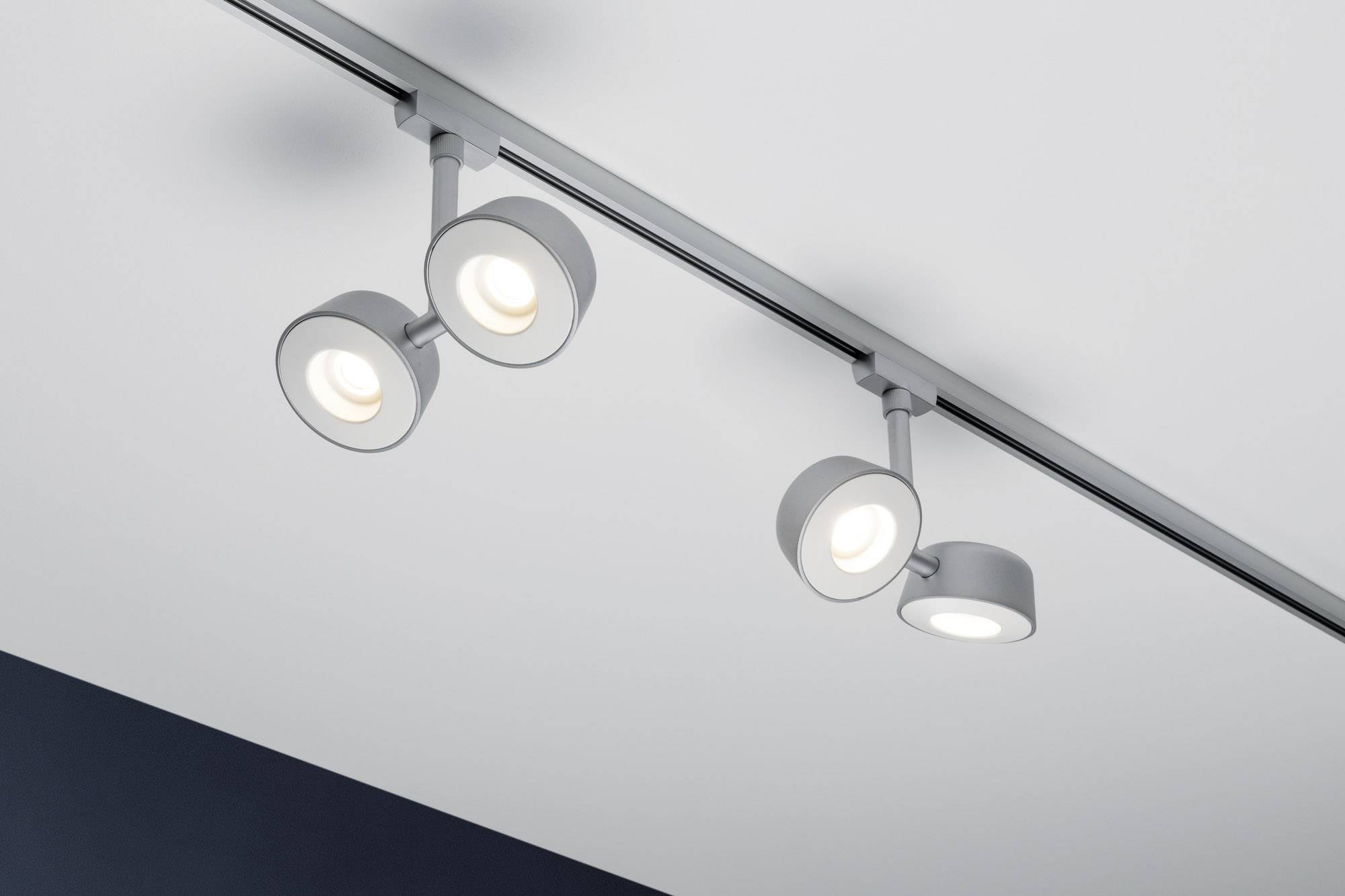 Paulmann Hochvolt-Schienensystem-Leuchte URail LED fest eingebaut 8W LED Pellet Chrom