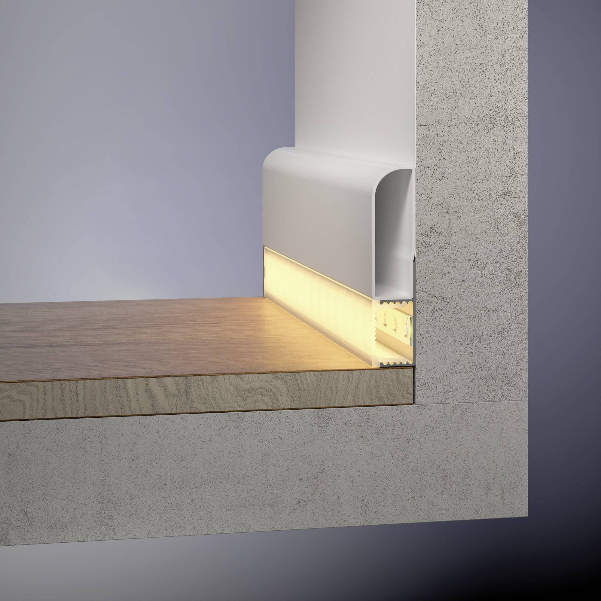 Paulmann 70862 Socle Profil Aluminium, Kunststoff (L x B x H) 100 x 1.25 x 3.5 cm 1 St.