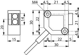 Contrinex Reflexions-Lichtschranke LRK-3031-304 620 100 414 dunkelschaltend 1St.