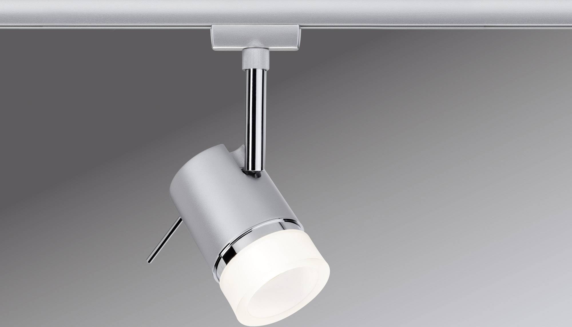 Paulmann Pipe Hochvolt-Schienensystem-Leuchte URail GU10 10 W LED Chrom (matt), Chrom