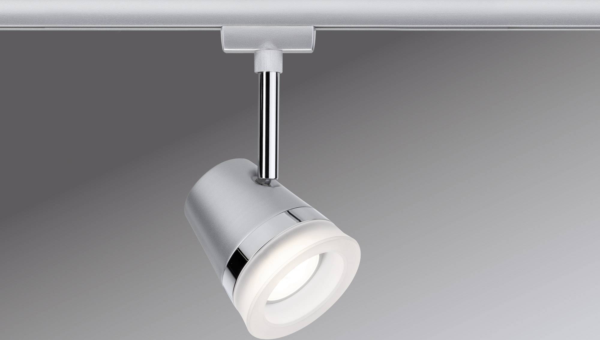 Paulmann Cone Hochvolt-Schienensystem-Leuchte URail GU10 10 W LED Chrom (matt), Chrom