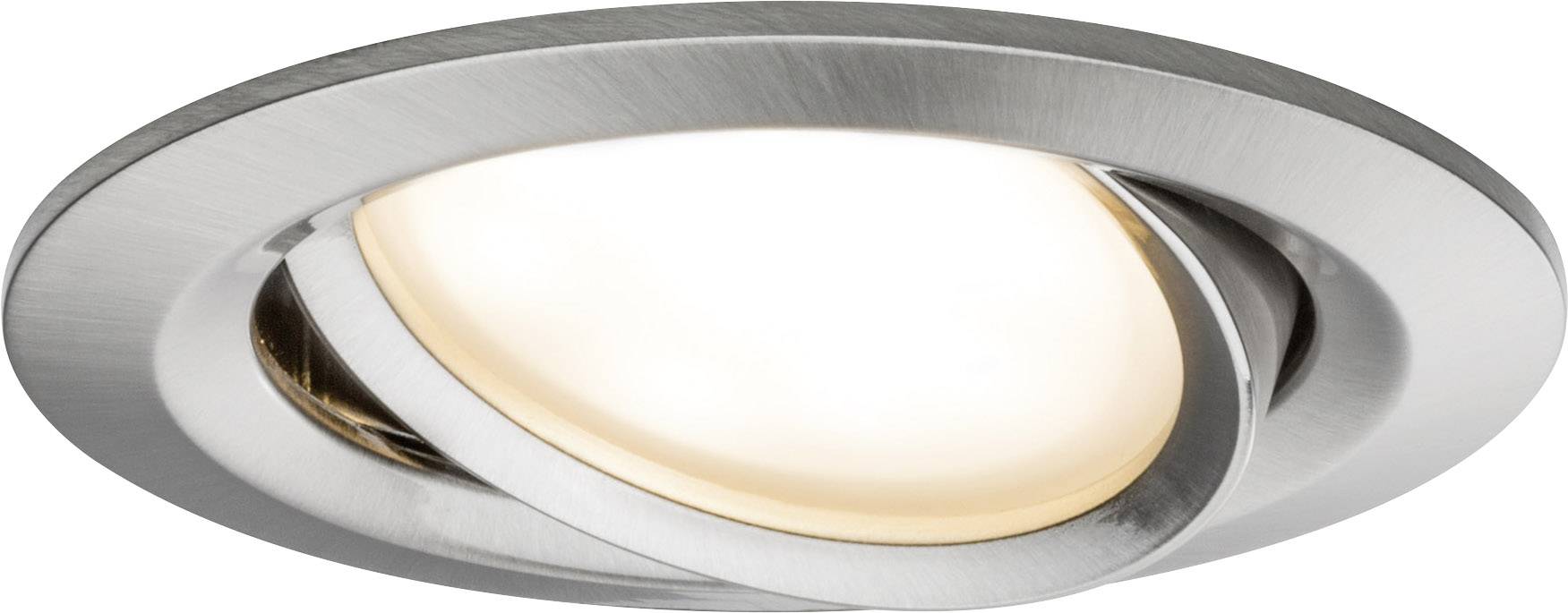 Paulmann 93941 Coin RGBW LED-Einbauleuchte 3er Set LED LED fest eingebaut 6W Eisen (gebürstet)