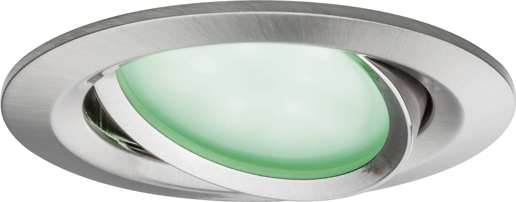 Paulmann 93941 Coin RGBW LED-Einbauleuchte 3er Set LED LED fest eingebaut 6W Eisen (gebürstet)