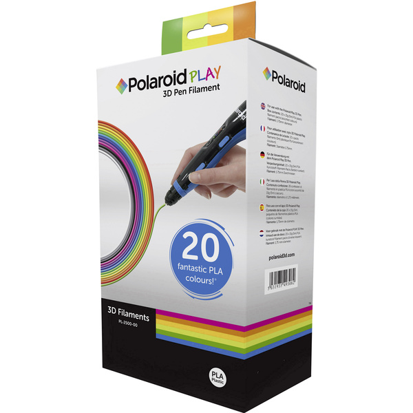 Polaroid 3D-FP-PL-2500-00 Play Filament PLA 1.75mm 300g Weiß, Schwarz, Gelb, Rot, Silber, Orange, Pink, Grün, Blau, Gold, Braun