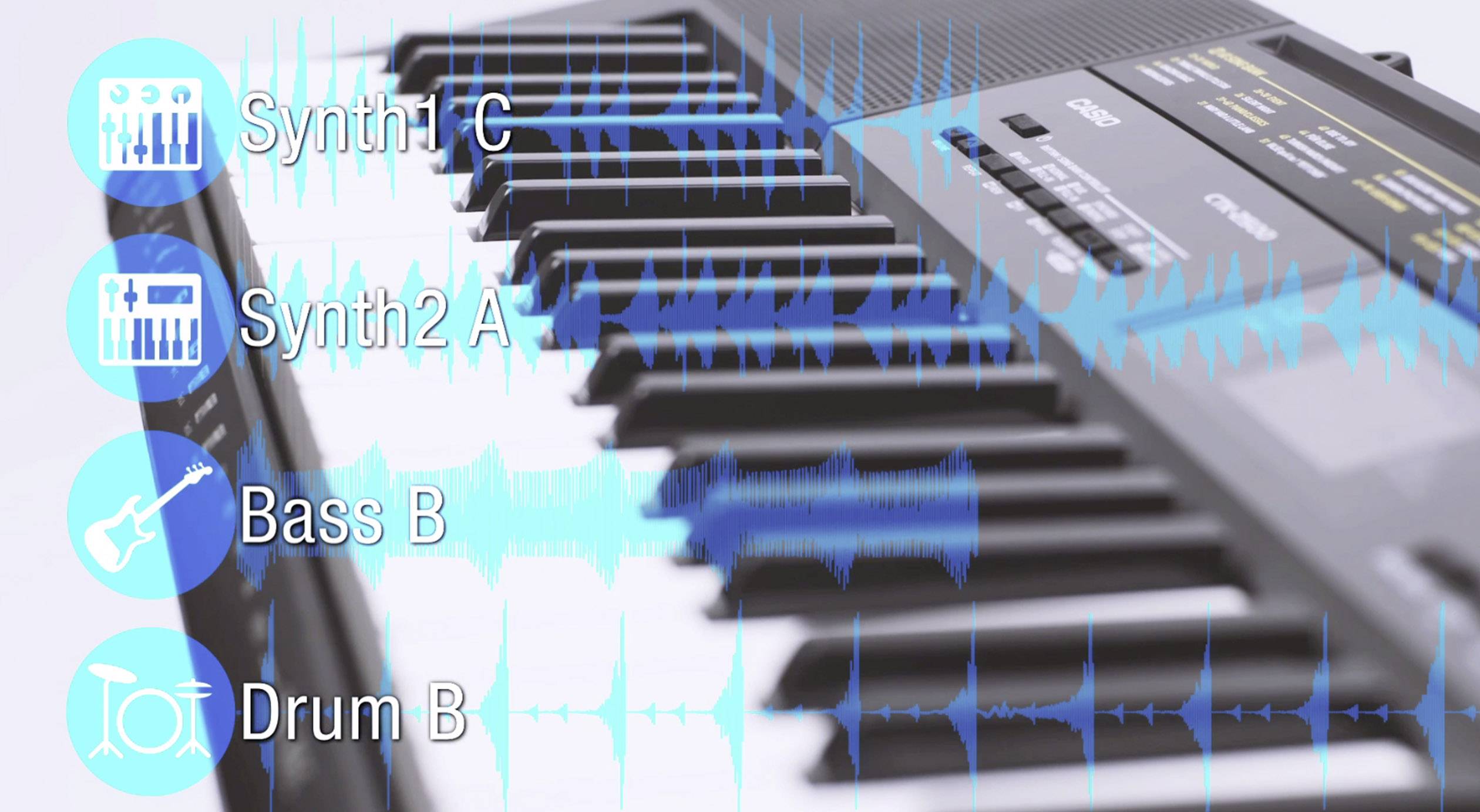 Casio LK-265CA Keyboard Schwarz inkl. Netzteil, Leuchttasten