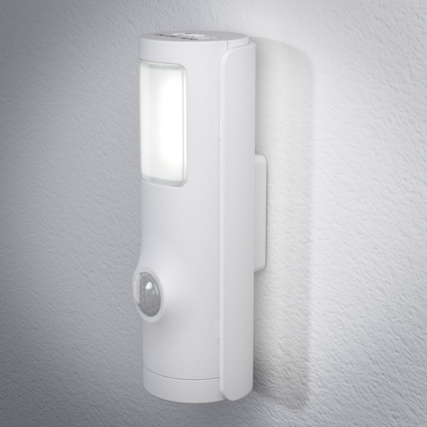 Osram NIGHTLUX Torch 4058075027244 LED-Nachtlicht mit Bewegungsmelder Zylindrisch LED Neutral-Weiß Weiß