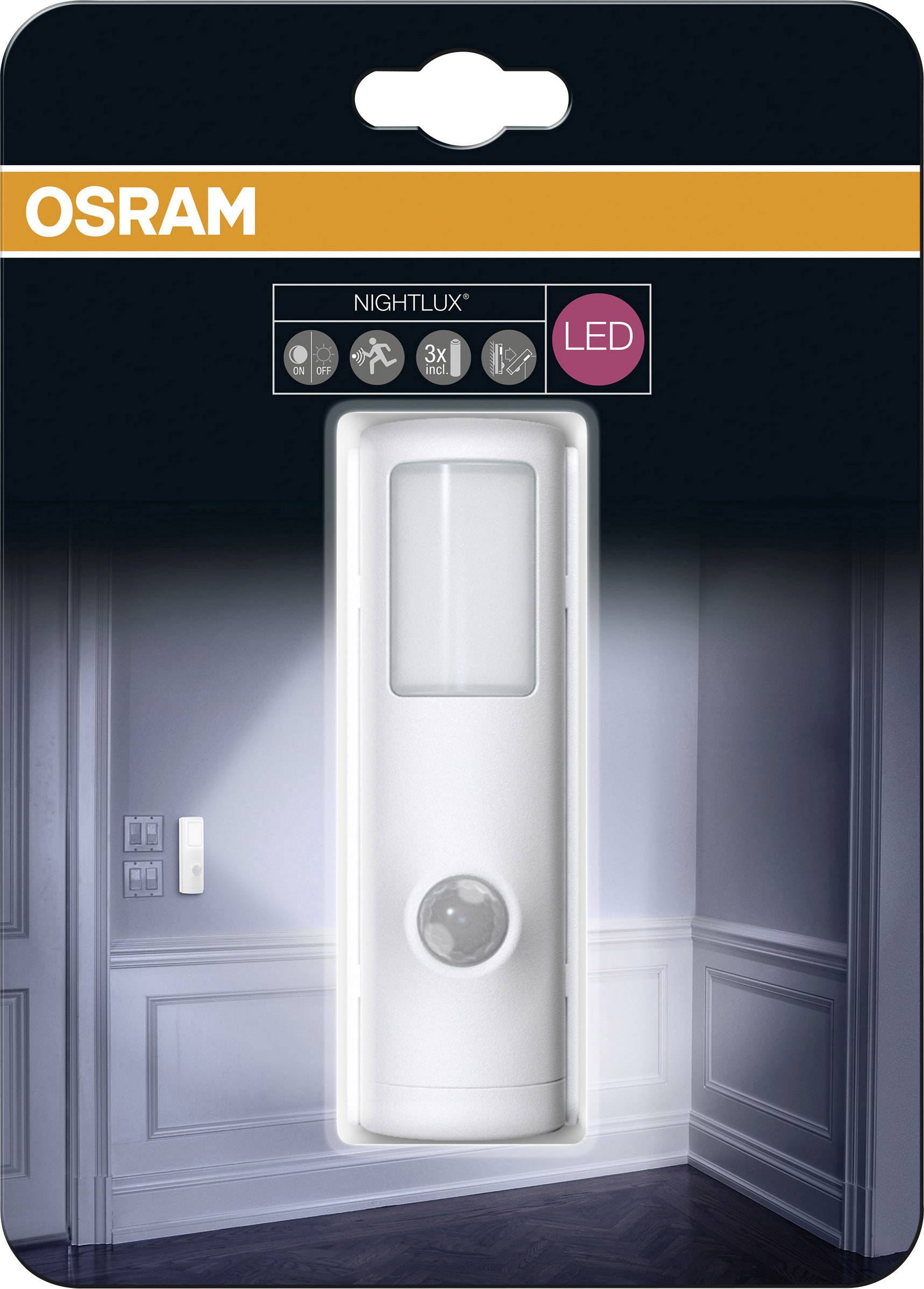 OSRAM NIGHTLUX Torch 4058075027244 LED-Nachtlicht mit Bewegungsmelder Zylindrisch LED Neutralweiß Weiß