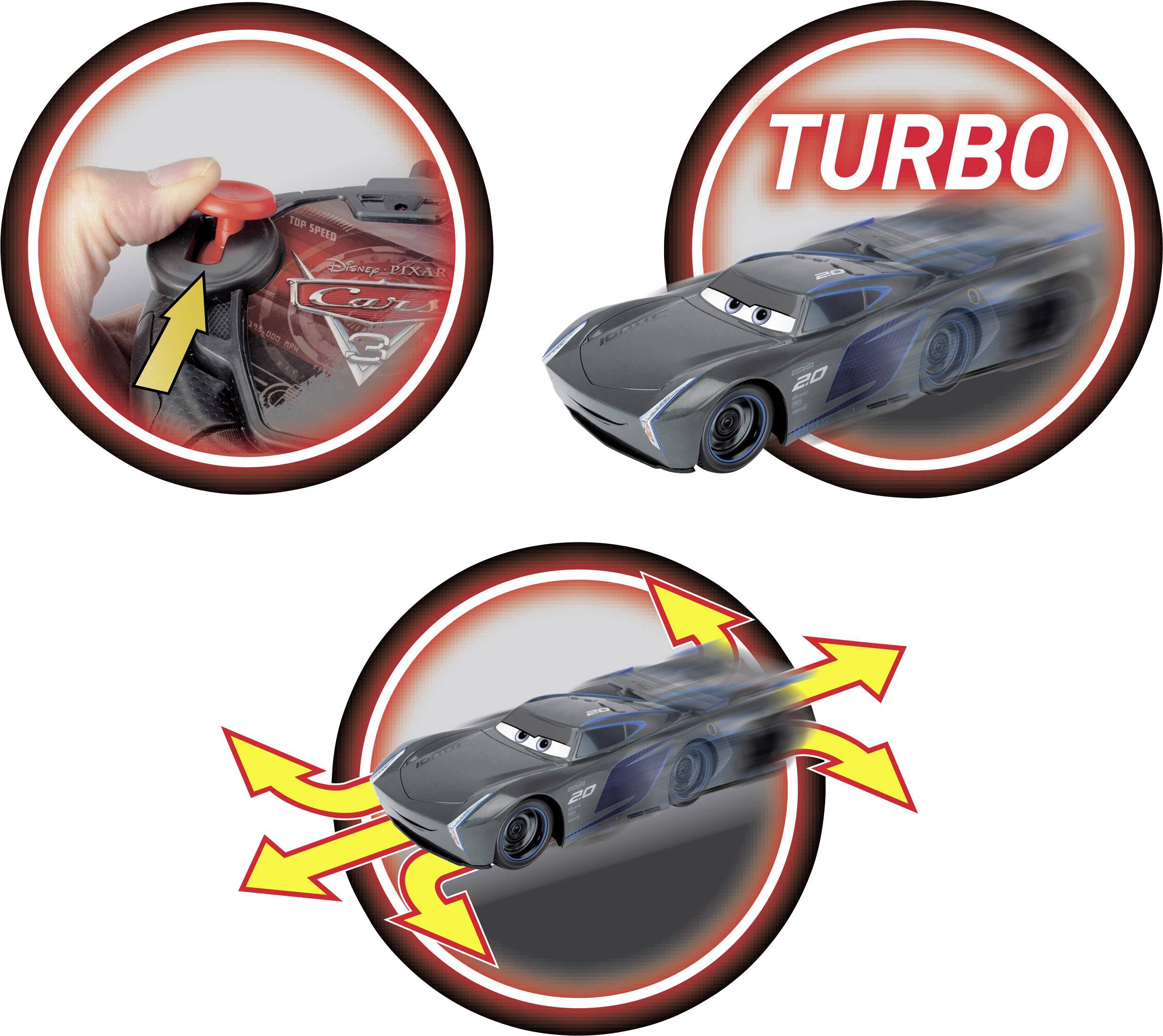 Dickie Toys 203084005 RC Cars 3 Turbo Racer Jackson Storm 1:24 RC Einsteiger Modellauto Elektro Straßenmodell