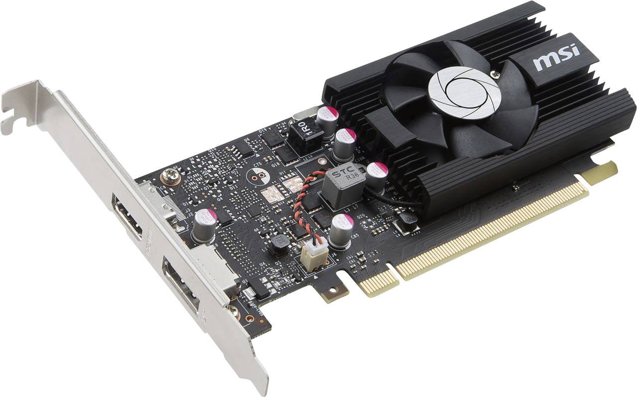 MSI Grafikkarte Nvidia GeForce GT1030 Overclocked 2 GB GDDR5-RAM PCIe x16 HDMI®, DisplayPort