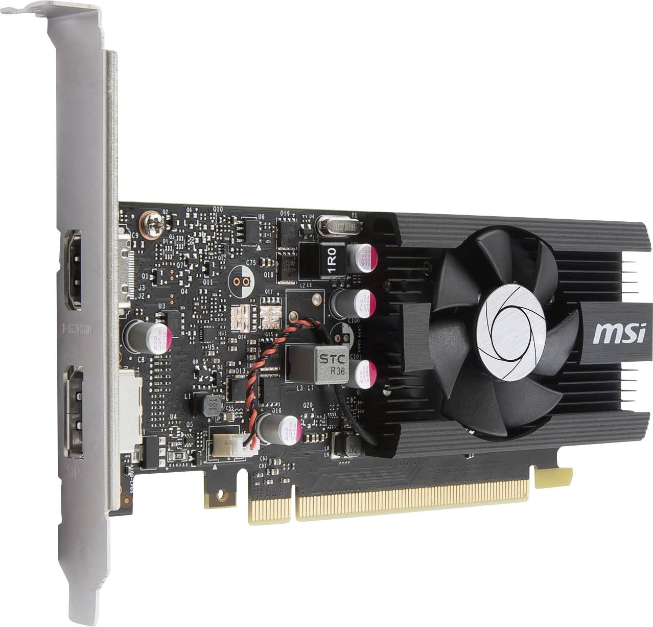 MSI Grafikkarte Nvidia GeForce GT1030 Overclocked 2 GB GDDR5-RAM PCIe x16 HDMI®, DisplayPort