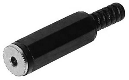 TRU Components 1559772 Klinken-Steckverbinder 2.5mm Kupplung, gerade Polzahl: 3 Stereo Schwarz