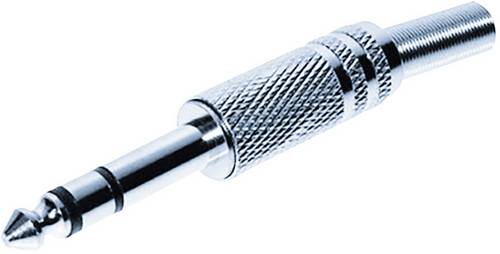 TRU Components 1559779 Klinken-Steckverbinder 6.35 mm Stecker, gerade Polzahl: 3 Stereo Silber