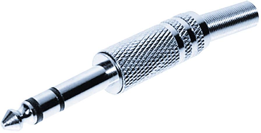 TRU Components 1559779 Klinken-Steckverbinder 6.35 mm Stecker, gerade Polzahl: 3 Stereo Silber