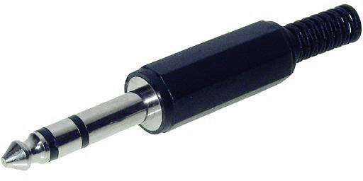 TRU Components 1559781 Klinken-Steckverbinder 6.35mm Stecker, gerade Polzahl: 3 Stereo Schwarz