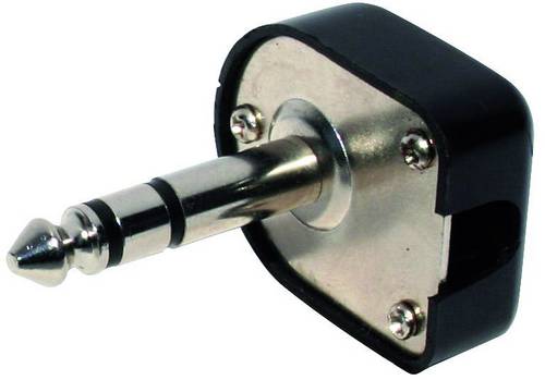 TRU Components 1559782 Klinken-Steckverbinder 6.35 mm Stecker, gewinkelt Polzahl: 3 Stereo Schwarz